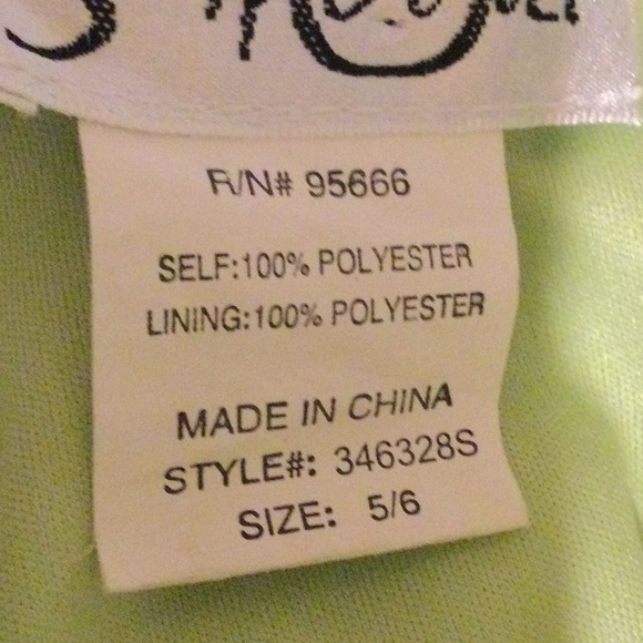 Pretty Spring Green Fancy  strapless Midi Dress by Stepping Out - Picture 12 of 14